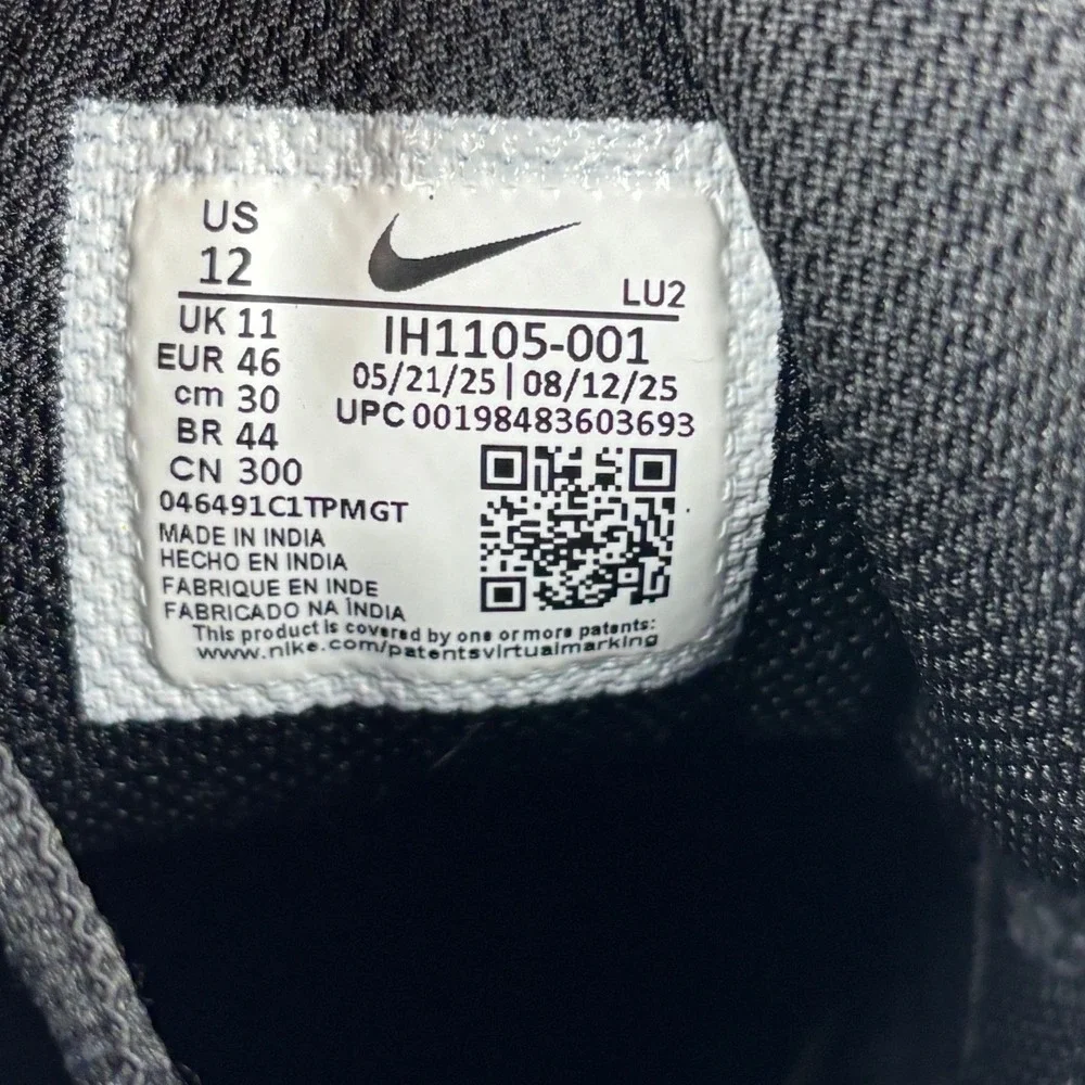 Nike Precision 8 Mid Basketball Shoes IH1105-001 Size 12 Black